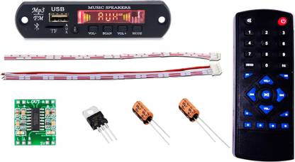 SS Sales Bluetooth USB FM AUX Card MP3 Decoder Module@Panel 5 VOLT , Bluetooth Diy Kit For making Audio Amplifier , Stereo Audio Signals Component With 7805 IC, Voltage Regulator For 5v Sound Recorder and Sound Circuit Electronic Hobby Kit