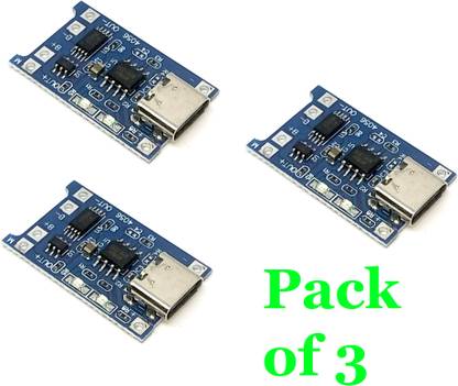 Maadi TP 4056 1A Lithium Battery Charger Module 'C' Type USB Kit Charging Board Type-C Micro Controller Board Electronic Hobby Kit