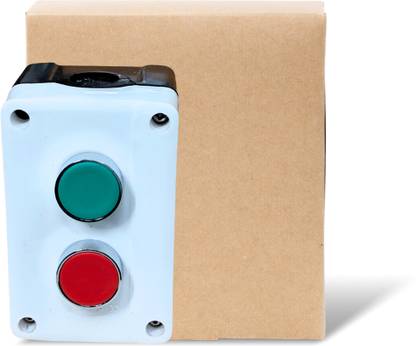 XM-INDIA Momentary Action NO NC Contact Green Red Cap Push Button Station Power Supply Electronic Hobby Kit