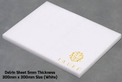 EXUBE Delrin Sheet 5mm Thickness 300mm x 300mm Size (White) Electronic Components Electronic Hobby Kit