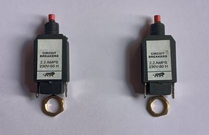 DEEFINE Circuit Breaker Over Load Protector with Push to Reset Switch Single Pole AD5 Power Supply Electronic Hobby Kit