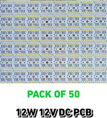 AP Source 12W 12 Volt DC MCPCB Led Light PCB Super Bright Set of 50 Light Electronic Hobby Kit