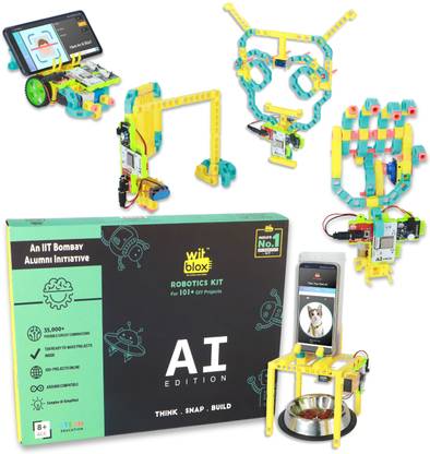 WitBlox AI Robotic Science Kit 137 Part for 101+ Project 8+ Yrs with 2 Live Free Classe
