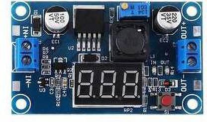 SunRobotics LM2596 DC-DC Buck Converter Adjustable Step-Down Power Supply Module with Digital Voltmeter Display Electronic Components Electronic Hobby Kit