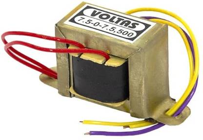 iBAT SOLUTIONS 7.5V 500mA Center Tapped Step Down Transformer 230V AC to 7.5-0-7.5V AC Electronic Components Electronic Hobby Kit