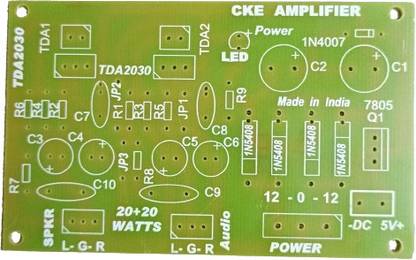 CKE TDA2030 IC Stereo Circuit mounting PCB for Amplifier Home Theater (Dual IC) Electronic Components Electronic Hobby Kit