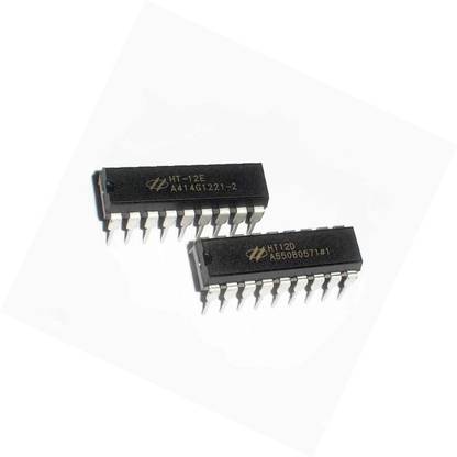 INVENTO 1Pcs HT 12E Encoder + HT12D Decoder, 2/12 Series, CMOS, 2.4 V to 12 V, DIP-18 Automotive Electronic Hobby Kit