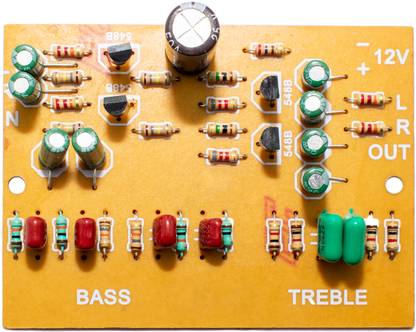 Ovicart 4 Transistor Bass Treble Pre-Amplifier Bass Treble Control Equalizer Board 0-12v Electronic Components Electronic Hobby Kit