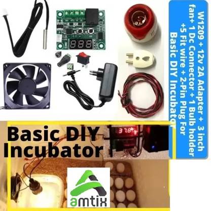 AMTIX Best combo for DIY W1209 incubator controller Micro Controller Board DFDBD Micro Controller Board Electronic Hobby Kit