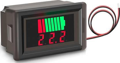 HouseOfCommon LED Digital Voltmeter Tester (12V-72V) Battery Capacity Meter Temperature Sensor and Controller Electronic Hobby Kit