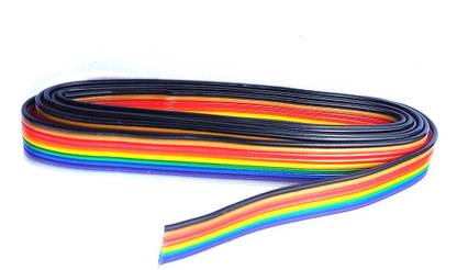 Steko (2 Meter) 10 Core 7/40 Multi Color DC Ribbon Wire Cable For Multipurpose Use Light Electronic Hobby Kit