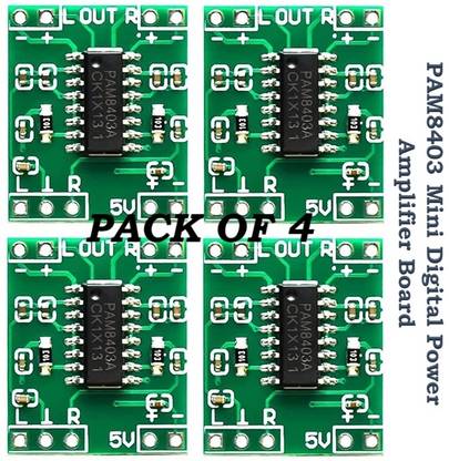 geeta enterprises PAM8403S DC 5V Class D Mini Digital Amplifier Board Module (Pack of 4) Micro Controller Board Electronic Components Electronic Hobby Kit