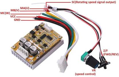 electrolight 350W 5-36V BLDC Three-Phase DC Motor Controller With Hall Sensor Motor VR Speed Motor Control Electronic Hobby Kit
