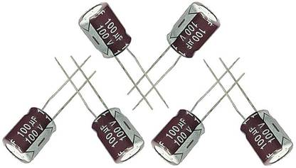 ELPH 50 Pcs 100uf 100V Electrolytic Capacitor 100 Micro Farad 100 Volt Condenser Electronic Components Electronic Hobby Kit