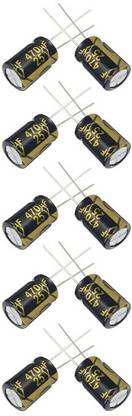 ELPH 100 Pcs 470uf 25V Electrolytic Capacitor 470 Micro Farad 25 Volt Condenser Electronic Components Electronic Hobby Kit
