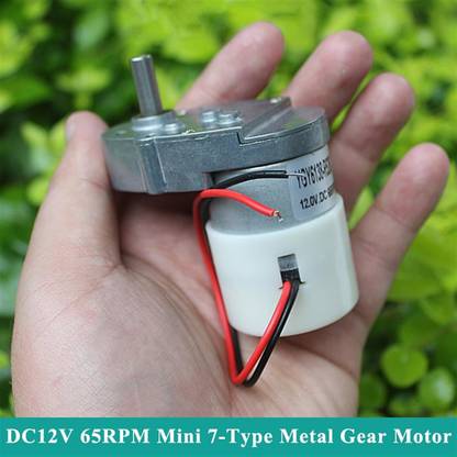 Roboway 7-Type Gear Motor DC 3V-12V 16RPM-65RPM, L-Shape Motor, 2 Wiring Connecting Electronic Components Electronic Hobby Kit