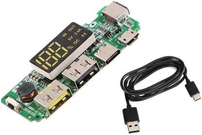 ERHIndia Power Bank Module Type-C Input and Micro USB Fast Charging with Type-C Cable Power Supply Electronic Hobby Kit