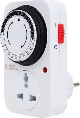 Blackt Electrotech BT41PM 24Hr Plugin Mechanical Timer Switch | Automatic Light ON OFF Timer Switch Preset Electronic Timer Switch