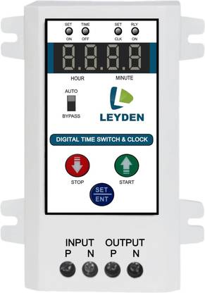 Leyden TM-CLK 230V, 30A, 24-Hour 10 Programs Per Day Digital Programmable Timer Switch Programmable Electronic Timer Switch