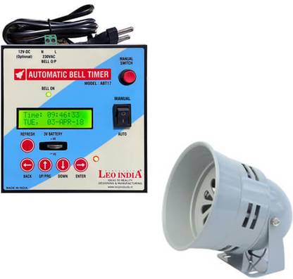 Leo Automatic School Bell Timer & Siren ID290 (combo) Programmable Electronic Timer Switch