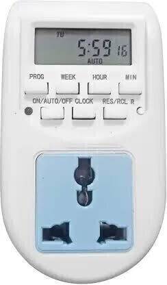 GIANT IMPEX Digital Programmable Timer Electronic Energy Saving Socket Type Digital Programmable Electronic Timer Switch
