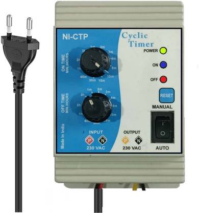 NUTRONICS Analog Cyclic for Fogger,Hydroponics Programmable Electronic Timer Pluged in Programmable Electronic Timer Switch