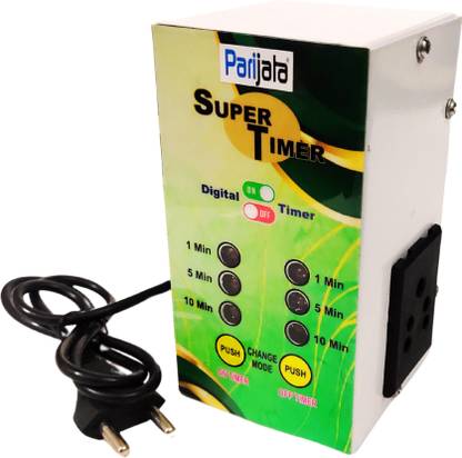Parijata Automatic ON/Off Timer for Water Fogger System, Digital Cyclic Timer Indoor Plug-In Electronic Timer Switch