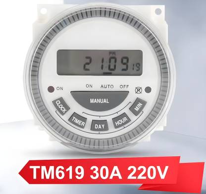 Robo Ocean Digital Timer(TM-619-2) with Protect Cover 220V-Output 24-Hour Programmable Electronic Timer Switch