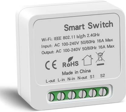 Suraksha 16A Smart Wireless WIFI Switch Work with Alexa, Google home and Smart life app Indoor Plug-In Electronic Timer Switch