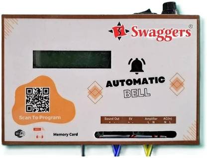 SWAGGERS Automatic School Bell System Compatible with All Branded Amplifier & Speaker Programmable Electronic Timer Switch