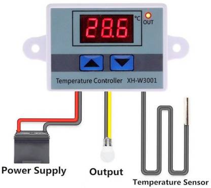 BALRAMA W3001 220V Digital Temperature Controller LED Thermostat Sensor Control Switch Programmable Electronic Timer Switch