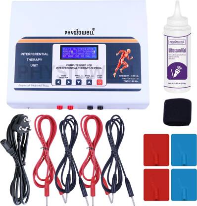 Physiowell Physiotherapy IFT 70 Program Machine for Pain Relief Management Interferential Therapy Physiotherapy Device with One Year Warranty Physiotherapy Equipment Electrotherapy Device