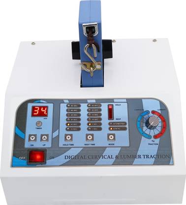 Physiotrack Fully Digital Mode Cervical Traction Machine Kit for Physiotherapy Cervical Lumber Traction Neck Pain Traction Device with 1 Year Warranty Physiotherapy Equipment Electrotherapy Device
