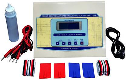 Indian Medical Instruments IFT Physiotherapy Machine 3 in 1 IFT Tens MS with LCD Display 200 Program IFT+TENS+MS 3IN1 Combination Machine Electrotherapy Device