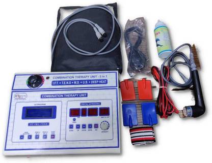 Biotronix Electrotherapy Combination Therapy 5 in 1 IFT MS TENS Ultrasound ,Deep Heat Combination Therapy IFT MS TENS Ultrasound Therapy and Deep Heat Therapy Electrotherapy Device