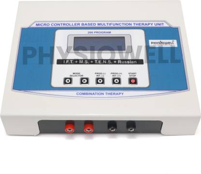 Physiotrack 5 in 1 Electro Therapy Physiotherapy Combination Therapy Ultrasonic With IFT+MS+TENS+Deep Heat Machine Combo (White) with One Year warranty Physiotherapy Equipment Electrotherapy Electrotherapy Device