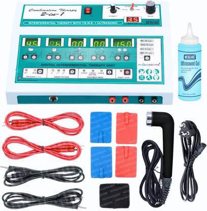 Physiogears Electrotherapy Combo IFT TENS with Digital Ultrasonic Therapy for Pain management Physiotherapy Equipment Electrotherapy Device