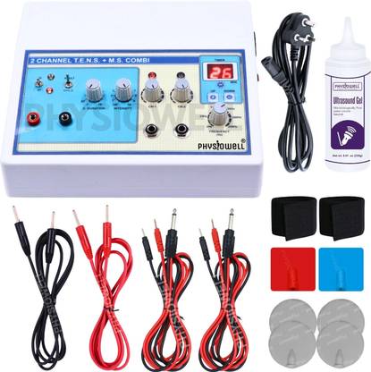 Physiowell Machine for Physiotherapy with Muscle Stimulator (Combo Tens+MS), Muscle Stimulator Electrotherapy Device