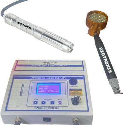 Biotronix Red Visible Infrared Laser Therapy Dual Probe Pointed and Cluster 750 mw 910 nm Physiotherapy Laser Therapy Equipment Electrotherapy Device