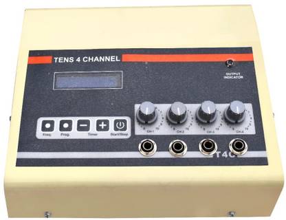 HEALTHCARE 4 Channel LCD T.E.N.S Machine ( Metal Body ) For Pain Relief TENS UNIT Electrotherapy Device