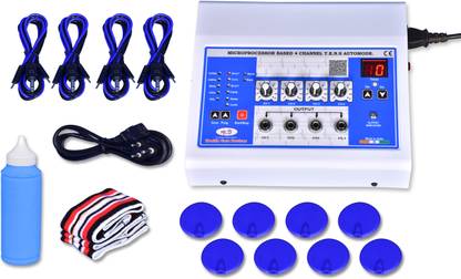 Health Care Devices 4 Channel T.E.N.S. Auto Mode Micro Processor Based Physiotherapy Machine Auto Mode 4 Channel Tens Physiotherapy Equipment Electrotherapy Electrotherapy Device