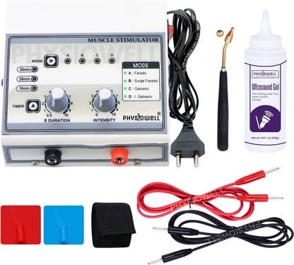 Physiowell Physiotherapy Machine Muscle Stimulator Digital LED Muscle Stimulator Equipment Machine for Physiotherapy Pain Relief Management Electrotherapy Device