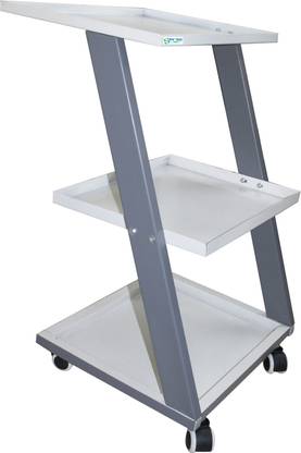 DSB PHYSIO MART Physio Therapy 3 Layer Metal Unique Z Trolley With Wheels For Clinics, Hospitals, Spa, Salon, Office & Shop Etc. Electrotherapy Device