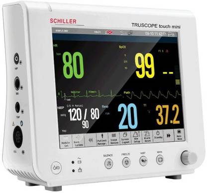 Schiller Portable Multi-Para Monitor TRUSCOPE® Touch Mini | 8” High Resolution Touchscreen Display | Multiple Screen Layout Electrotherapy Device