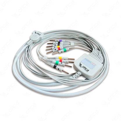 OTICA ECG 10 LEAD Non Screw Type Cable For ECG/EKG Machine ECG EEG EKG Electrotherapy Device