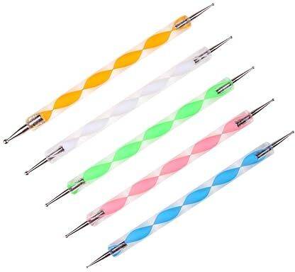 colour"s professional Embossing Stylus Double End Tracing Dotting Pen Tool Set 5