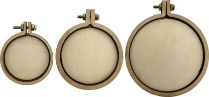 EmbroideryMaterial.com Mini Embroidery Hoop Tiny Wooden Round Circle Frame Combo-3cm,4cm and 5 cm Embroidery Hoop