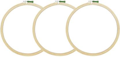 ASIAN HOBBY CRAFTS 6 Pieces 10 Inch Wooden Embroidery Hoop Ring Frame Embroidery Hoop