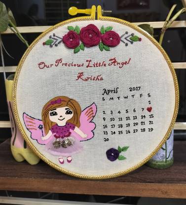Handmade creation craft Birthday embroidery hoop, Customised handmade gifts, Customised gifts, Handmade Embroidery Frame
