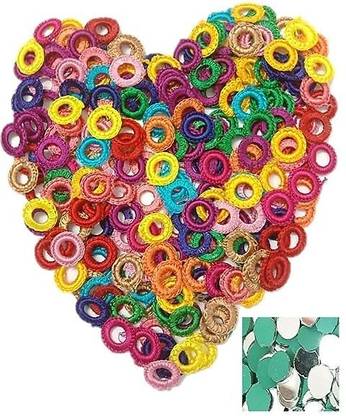 PMW Mirrors for Embroidery Works (8 mm Inner, 1.7 cm Outer, Multicolour)- 50 Pieces Embroidery Frame